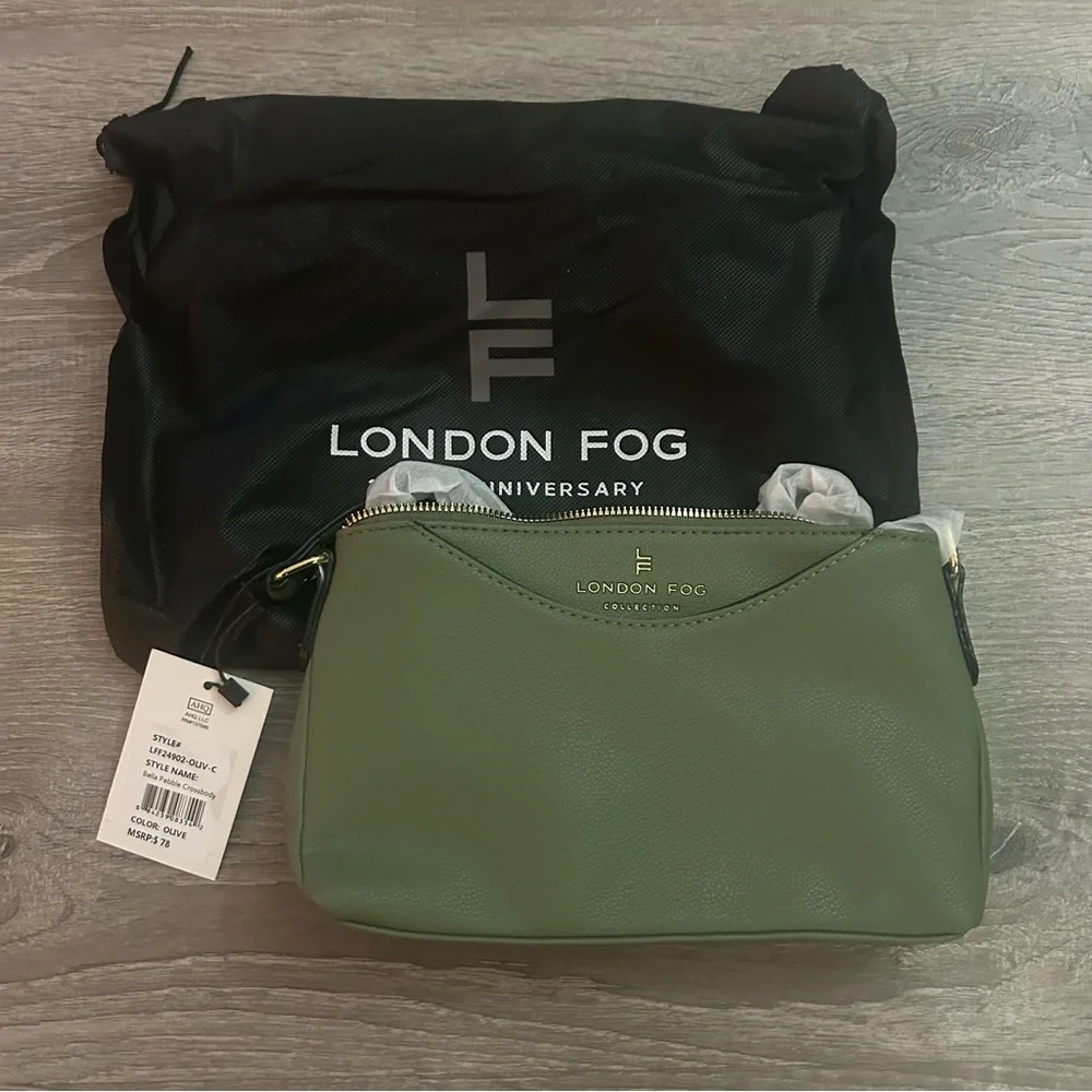 NWT London Fog Bella Pebble Crossbody - Picture 1 of 9